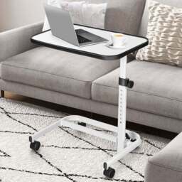 Costway White Portable Bedside Table - Size: 66 x 49 x 19cm - Wilko