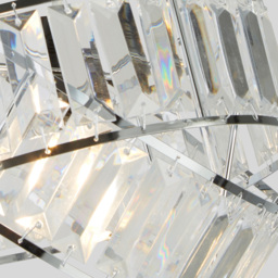 Lighting Collection 2 Intertwining Ring Chrome and Clear Acrylic Shade - Size: 18.5 x 27.5 x 27.5cm - Silver - Wilko - thumbnail 5