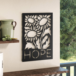 Decortie Black Metal Hope Wall Art - Size: 45 x 32 x 1.5cm - Wilko - thumbnail 4