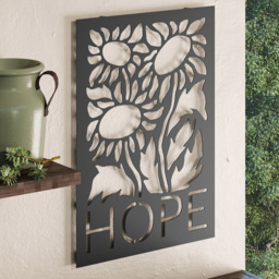 Decortie Black Metal Hope Wall Art - Size: 45 x 32 x 1.5cm - Wilko - thumbnail 5