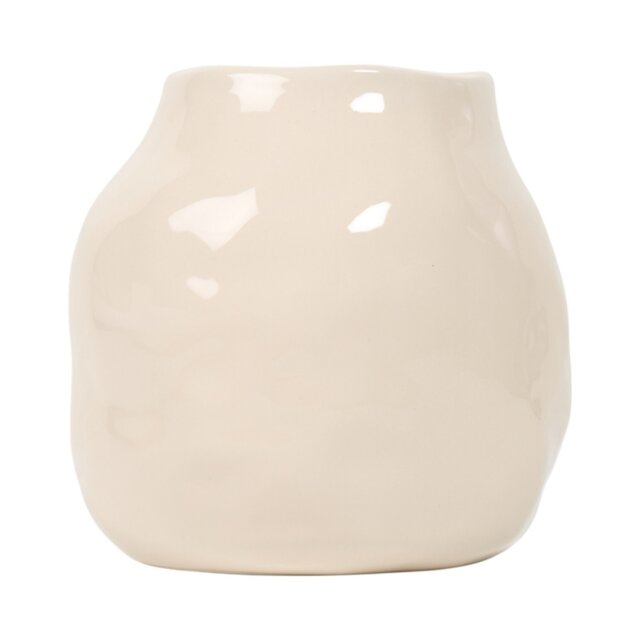 Imogen Organic Dimpled Vase - Cream - Wilko - image 1