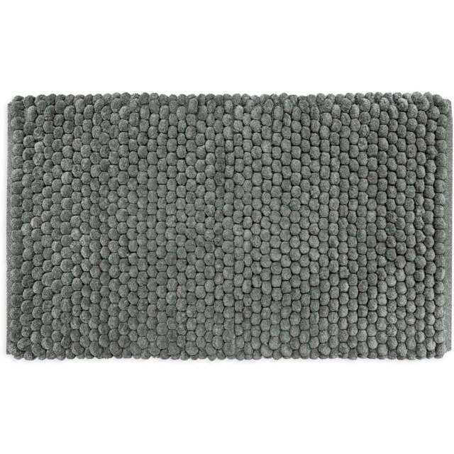 Allure Bath Fashions Luxury Chunky Bobble Charcoal Bath Mat 50 x 80cm - Size: 50 x 80 x 1cm - Wilko - image 1