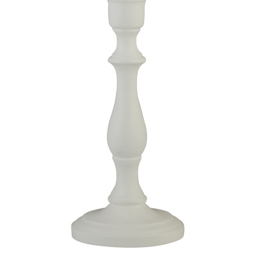 Lighting Collection Baldwin II White Spindle Cream Table Lamp Base - Size: 47 x 15 x 15cm - Wilko - thumbnail 4