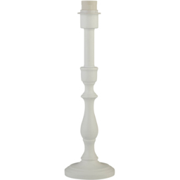 Lighting Collection Baldwin II White Spindle Cream Table Lamp Base - Size: 47 x 15 x 15cm - Wilko