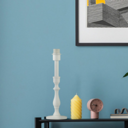 Lighting Collection Baldwin II White Spindle Cream Table Lamp Base - Size: 47 x 15 x 15cm - Wilko - thumbnail 3