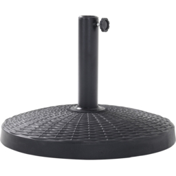 Living and Home Black Crank and Tilt Parasol 3m with Round Resin Base - Wilko - thumbnail 5
