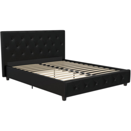 Dorel Dakota King Size Bed with Storage - Black - Wilko - thumbnail 3
