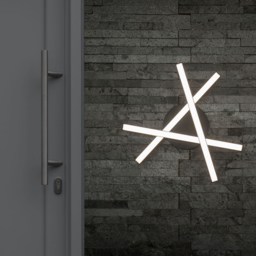 ValueLights Infinity Black Adjustable Crossover Integrated LED Ceiling Light - Size: 9.5 x 36.5 x 37cm - Wilko - thumbnail 4