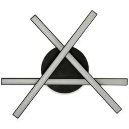 ValueLights Infinity Black Adjustable Crossover Integrated LED Ceiling Light - Size: 9.5 x 36.5 x 37cm - Wilko - thumbnail 1