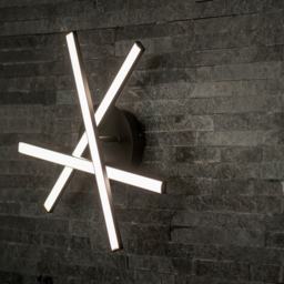 ValueLights Infinity Black Adjustable Crossover Integrated LED Ceiling Light - Size: 9.5 x 36.5 x 37cm - Wilko - thumbnail 5