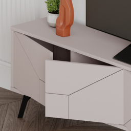 Decortie Dune 4 Door Mocha Grey TV Unit - Size: 50.0  x 180.0  x 29.6 cm - Wilko - thumbnail 4
