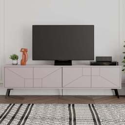 Decortie Dune 4 Door Mocha Grey TV Unit - Size: 50.0  x 180.0  x 29.6 cm - Wilko - thumbnail 1