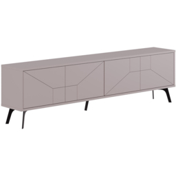 Decortie Dune 4 Door Mocha Grey TV Unit - Size: 50.0  x 180.0  x 29.6 cm - Wilko - thumbnail 3