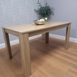 Portland 4 Seater Square Dining Table Oak Effect Beige - Brown - Wilko - thumbnail 5