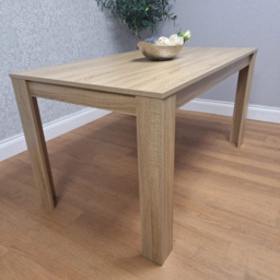 Portland 4 Seater Square Dining Table Oak Effect Beige - Brown - Wilko - thumbnail 4