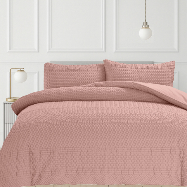 Velosso Super King Size Pink Paloma Duvet Set - Wilko - image 1