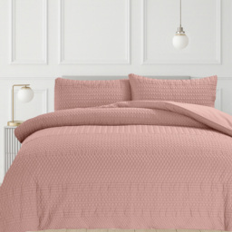 Velosso Super King Size Pink Paloma Duvet Set - Wilko