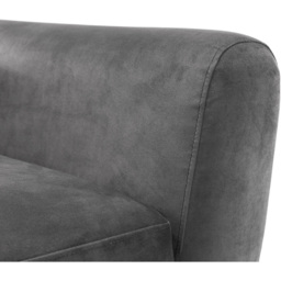 Julian Bowen Monza Dark Grey Velvet Armchair - Size: Single - Wilko - thumbnail 5