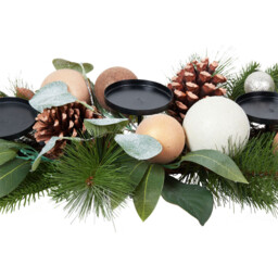Natural Pinecone Bauble Candle Holder - Green - Wilko - thumbnail 3
