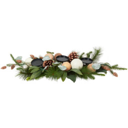 Natural Pinecone Bauble Candle Holder - Green - Wilko - thumbnail 1