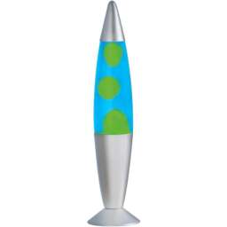 Global Gizmos Blue Liquid and Green Wax Lava Lamp 16 inch - Size: 42 x 10 x 10cm - Multi - Wilko