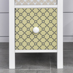 Portland Multicolour 4 Drawer Floor Cabinet - Size: 25 x 34 x 86.5cm - Wilko - thumbnail 4