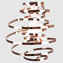 ValueLights Bensson Copper Twisted Pendant Shade - Size: 31 x 30 x 30cm - Orange - Wilko - thumbnail 5