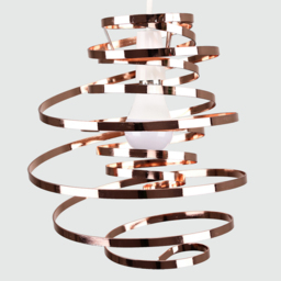 ValueLights Bensson Copper Twisted Pendant Shade - Size: 31 x 30 x 30cm - Orange - Wilko - thumbnail 4