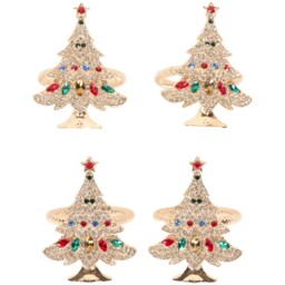 Set of 4 Festive Napkin Rings - Wilko - thumbnail 5