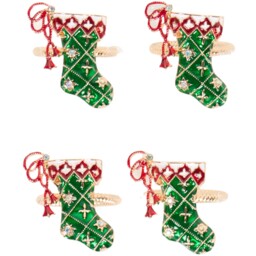 Set of 4 Festive Napkin Rings - Wilko - thumbnail 7