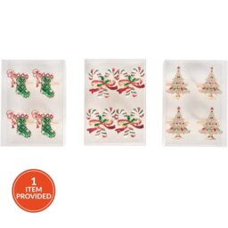 Set of 4 Festive Napkin Rings - Wilko