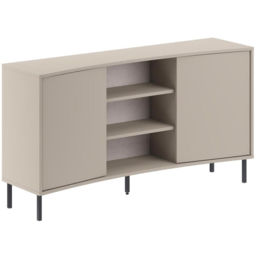 FWStyle Frem 2 Door Sandstone Curved Sideboard - Size: 81 x 150 x 40cm - Cream - Wilko - thumbnail 3
