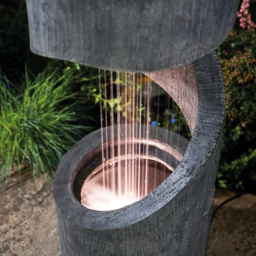 Garden Gear Spiral Rainfall Water Feature - Size: 79 x 31 x 31cm - Grey - Wilko - thumbnail 5