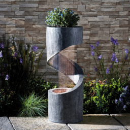 Garden Gear Spiral Rainfall Water Feature - Size: 79 x 31 x 31cm - Grey - Wilko - thumbnail 4