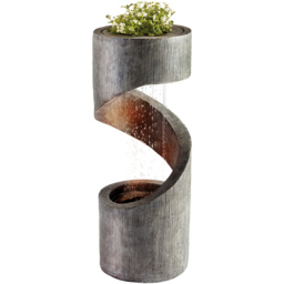 Garden Gear Spiral Rainfall Water Feature - Size: 79 x 31 x 31cm - Grey - Wilko - thumbnail 1