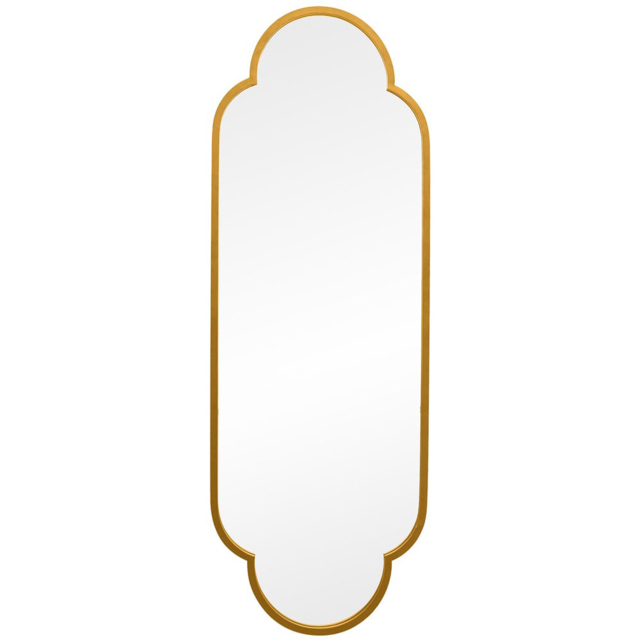 MirrorOutlet The Duplici Gold Metal Double Arched Oval Outdoor Garden Wall Mirror 170 x 59cm - Size: 170 x 59 x 3cm - Wilko - image 1