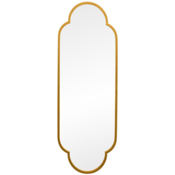 MirrorOutlet The Duplici Gold Metal Double Arched Oval Outdoor Garden Wall Mirror 170 x 59cm - Size: 170 x 59 x 3cm - Wilko - thumbnail 1