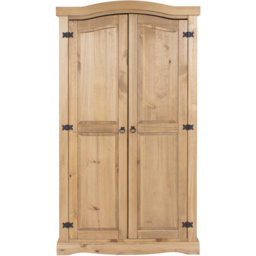 Core Products Corona 2 Door Antique Pine Wardrobe - Brown - Wilko - thumbnail 4