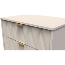 Crowndale Diamond 3 Drawer Kashmir Matt Midi Chest of Drawers Ready Assembled - Wilko - thumbnail 5