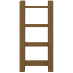 vidaXL 4 Shelf Honey Brown Solid Wood Bookcase - Size: 125 x 60 x 35cm - Wilko - thumbnail 4