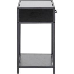 Florence Seaford Single Drawer Single Shelf Black Bedside Table - Furniture To Go - Wilko - thumbnail 5