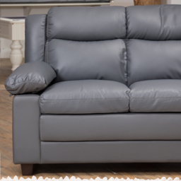 Standish 2 Seater Grey Bonded Leather Sofa - Artemis Home - Wilko - thumbnail 3