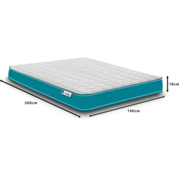 Extreme Comfort Cooltouch Colours European Double Teal Blue Memory Foam and Spring Mattress - eXtreme comfort ltd - Wilko - thumbnail 6