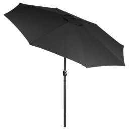 Living and Home Black Round Crank Tilt Parasol 3m - Wilko - thumbnail 5