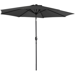 Living and Home Black Round Crank Tilt Parasol 3m - Wilko - thumbnail 1