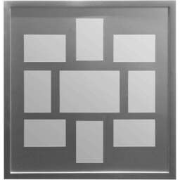 Premier Housewares Rectangular Silver 9 Photo Multi Frame Photo Frame - Wilko - thumbnail 1