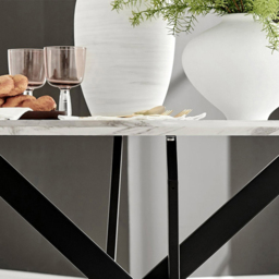 Furniturebox Arona Valera Marble Effect 4 Seater Round Dining Set White and Black - Wilko - thumbnail 7