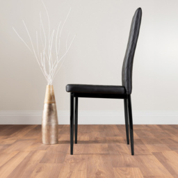 Furniturebox Arona Valera Marble Effect 4 Seater Round Dining Set White and Black - Wilko - thumbnail 5