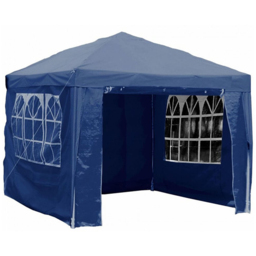 Gr8 Garden 3 x 3m Blue Garden Gazebo with Side Awning - Wilko - thumbnail 3