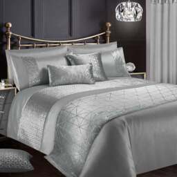 Intimates Vera Single Silver Duvet Set - Grey - Wilko - thumbnail 1